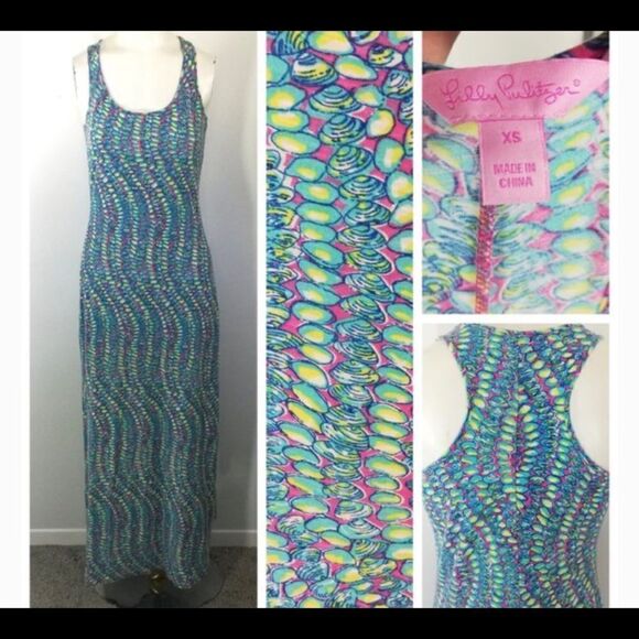 Lily Pulitzer Treena Clam Jam Racer Maxi Dress - Picture 4 of 9
